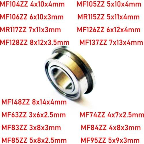 4/5/10PCS MF104ZZ MF105ZZ MF106ZZ MR115 MR117ZZ MF126 MF128ZZ MF137 MF148 MF63ZZ MF74ZZ MF83ZZ MF84ZZ MF85ZZ MF95ZZ Ball Bearing