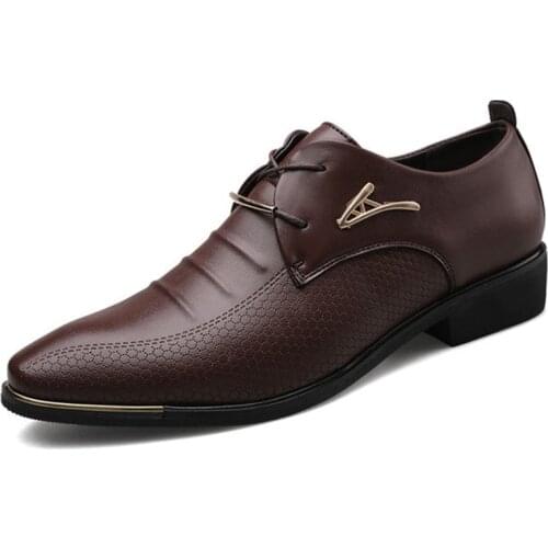 SMKYGG Men's Patent Leather Shoes