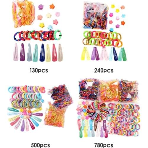 Snap Hair Clips Accessories Jaw Clips Seamless Cotton Hair Bands Ponytail