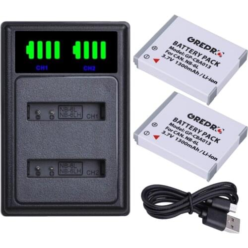 NB 6L Charger + NB-6LH NB-6L Battery for Canon Powershot SX700 SX710 SX700HS S120 S110, SX170 IS, S200 280HS S95 SX530 SX270HS