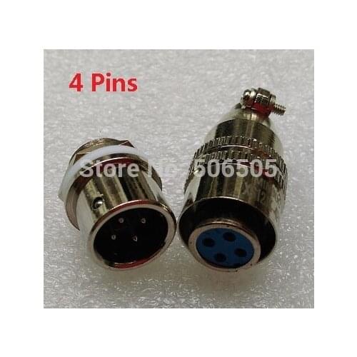12mm fast connector M12 4pins aviation plug and aviation socket cable joint 2set/lot