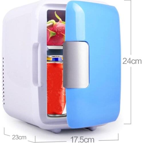 12V 4L Portable Home Car Refrigerators Low Noise Car Mini Refrigerators Freezer Cooling Heating Box Fridge