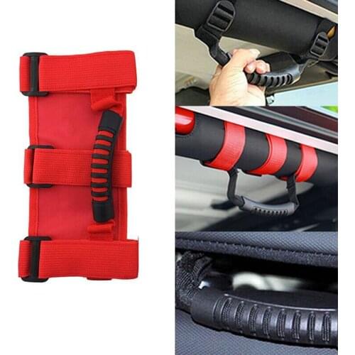 2PCS Car Roll Bar Grab Handle Armrest Pouch Bag Accessories For Jeep Wrangler JK CJ TJ YJ VAN