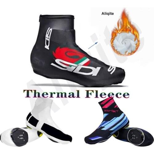 2020 Men Warm Cycling Shoe Cover Women Thermal Fleece Overshoes Bicycle Riding Equipment Polyester Winter Over-shoes 6 Colors