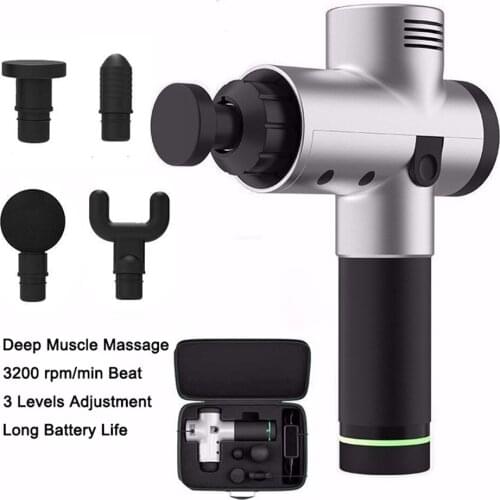 3200 rpm/min Deep Muscle Therapy Massage Gun High Frequency Vibration Body Massager Muscles Pain Relief Massage Tool