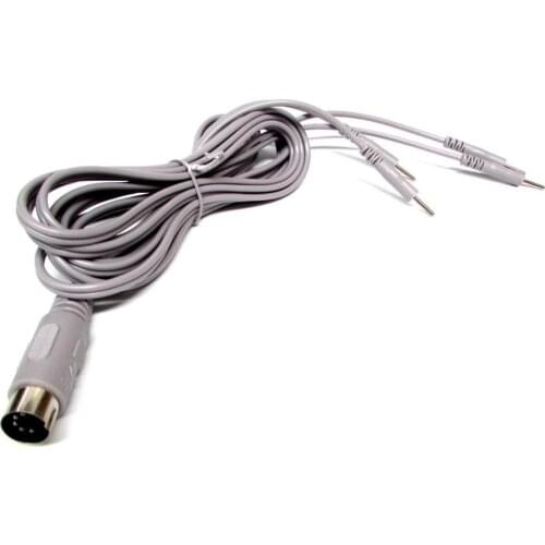 5pcs 2.5m Replace 4-way 2-way 2mm pin EMS Electrode Wire Male Connectors Cables for Tens /Ems Massage Digital Therapy Machine