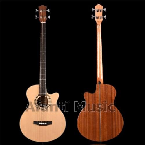 Afanti Music 4 strings Bass wood guitar Spruce top / Sapele Back & Sides Bass Acoustic guitar (WY-058S)