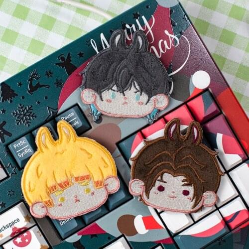 Anime Demon Slayer Embroidery Cloth Badge Brooch Pin Medal Souvenir Agatsuma Zenitsu Inosuke Kamado Tanjirou Tomioka Giyuu