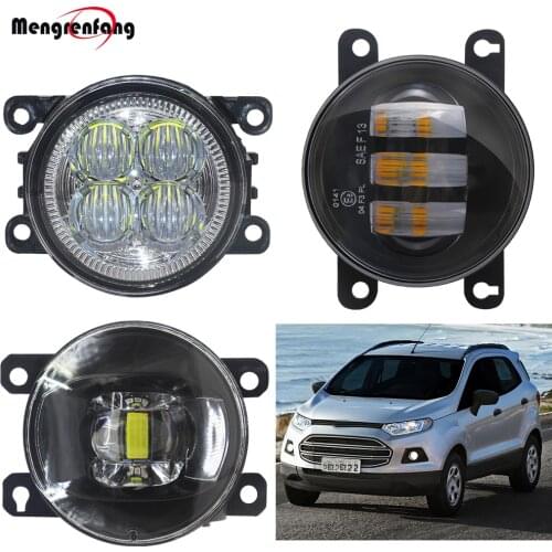 Car LED Lens Fog Light For Ford EcoSport 2013 2014 2015 2016 Front Bumper Fog Lamp Daytime Running Light Accessories