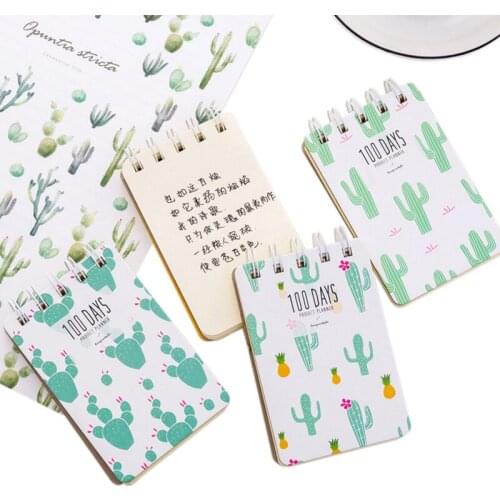 Free shipping 10packs Simple and fresh literary cactus loose-leaf coil book Selection Notebook Stationery Soft Cover