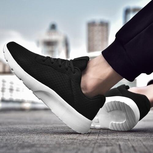 Black informales casuales shoe causal sport man para mesh 2020 shoes slip Sneakers sneakers sapatos de Men knitting solid hot