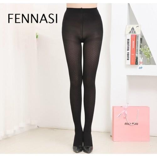 FENNASI 6 Colors Diamond Pattern Pantyhose Slim Shaping High Elasticity Womans Pantyhose Casual Solid Colored Female Pantyhose