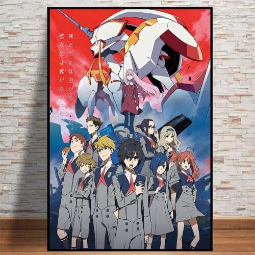 Manga In The Franxx Anime Oil Painting on Canvas Posters and Prints Cuadros Wall Art Pictures For Living Room