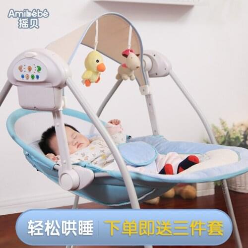 Cradle Baby Rocking Chair Baby Electric Cradle Soothes Baby Artifact Sleeping Newborn Bed
