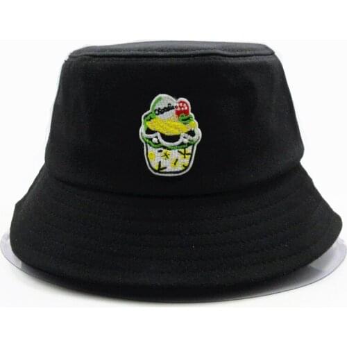 LDSLYJR salad embroidery cotton Bucket Hat Fisherman Hat outdoor travel hat Sun Cap Hats for men and Women 113