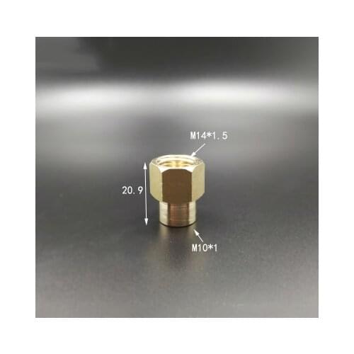 M14*1.5 Female x M10*1 Female Thread Brass Pipe Fittings Hex Nut Rod Connector Coupling