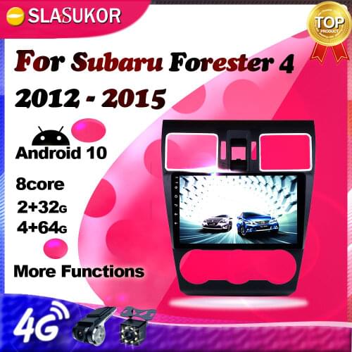 Android 10.0 Multimidia Video Player DSP CarPlay Car Radio GPS For Subaru Forester 4 SJ 2012 - 2015 dvd No 2 Din Auto 2din