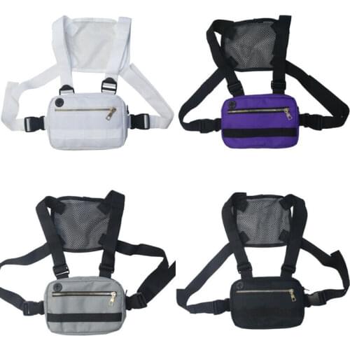 Unisex Fashion Hip-Hop Chest Bag Female Male Tactical Vest Strap Chest Pack Women Streetwear Trendy Rectangle Chest Rig Bags