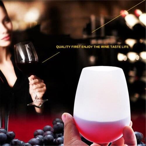 3PCS Unbreakable Silicone Red Wine Glasses BBQ Camping Portable Red Wine Glass Eco-friendly Glass Silicone Water Cup For Bar