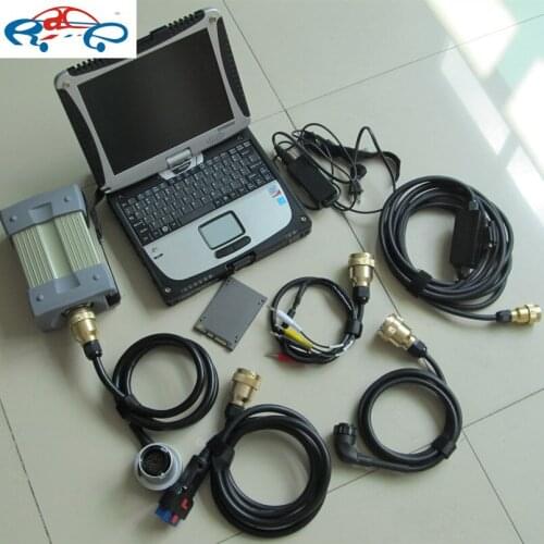 MB Star C3 newest software 240gb ssd with mb star c3 multiplexer with full cables with For Panasonic CF-19 touch sreen laptop
