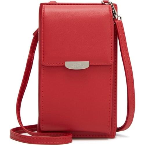 New Korean Multi Function Cell Phone Pocket PU Large Capacity Wallet Single Shoulder Bag Mini Fashion Crossbody Bag For Women