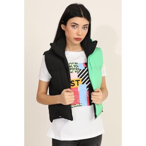New Women Sleeveless Double Sided Vest Puffer Short Padded Jacket Waistcoat Windproof Down Coat Fashion куртка женская весна