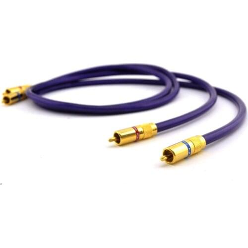 Pair MC silver IT 65G OFC Silver Plated Interconnects With VHD Gold Plated RCA Connector