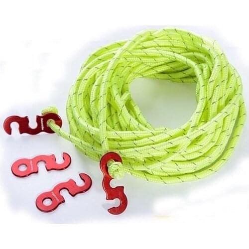 Quick Knot Tent Wind Rope Buckle 3 hole Antislip Camping Hiking Tightening Hook Wind Rope Buckles With 12M Rope Naturehik