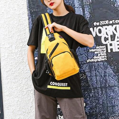 2021 Mini Small Backpack Casual Girls Chest Bag With Earphone Hole Travel Backpack Multi-Functional Rucksacks Mochila Mujer