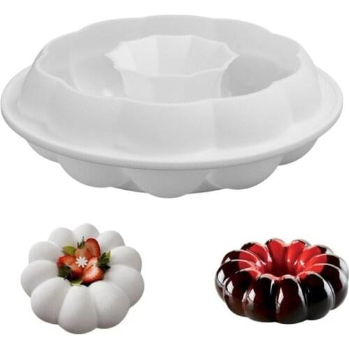 Halloween Pumpkin Silicone Cake Mold for Chocolate Mousse Dessert Pudding Bread Flower Fondant Bakeware Pan Decorating Tools