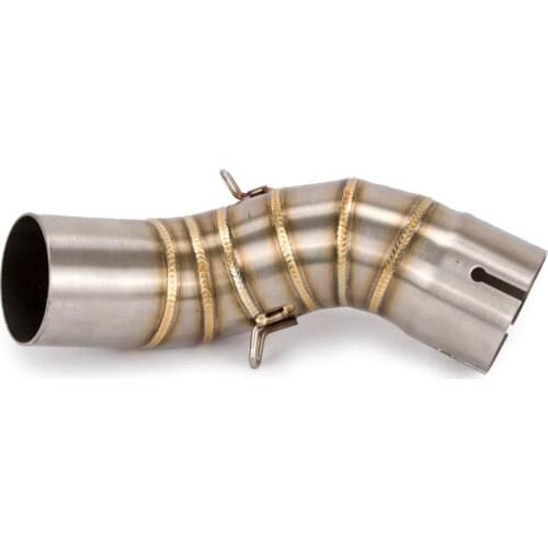 Motorcycle Motorbike Middle Exhaust Middle Mid Link Pipe Connector for Kawasaki Z900 2017-2018 Without Exhaust Muffler