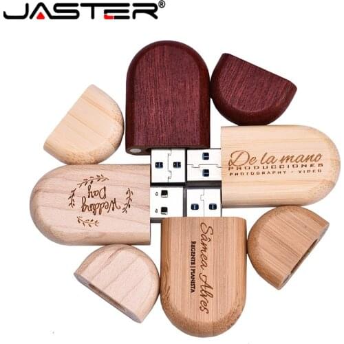 JASTER USB 2.0 creative gift wooden flash drive 4GB 64GB 16GB 32GB 64GB pen external memory card free gift free LOGO