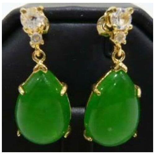 Selling JewelryJewelry Natural Green Jadeite Dangle & Chandelier Earrings AAA