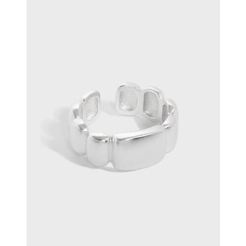 SHANICE Cool Punk Korean INS niche design minimalist wild irregular surface texture S925 sterling silver open ring female