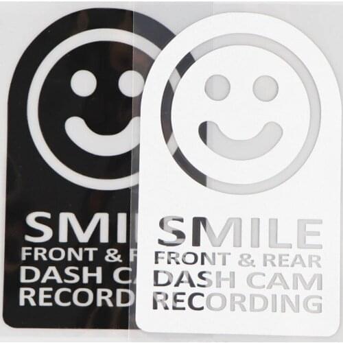 10.1CM*16.1CM Smile Dash Cam Recording JDM Vinyl Decal Car Sticker Funny Cartoon