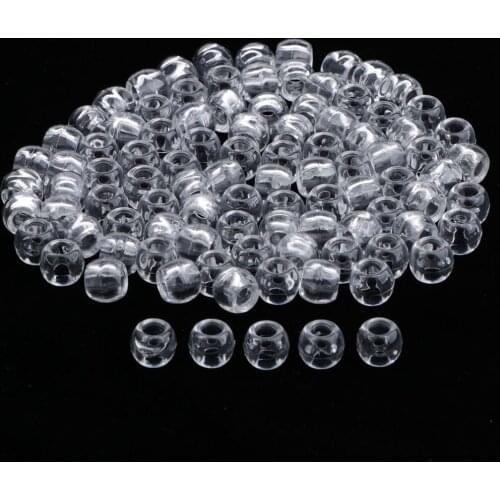 100Pcs Plastic Hair Beard Beads for DIY Bracelet Necklace Jewelry