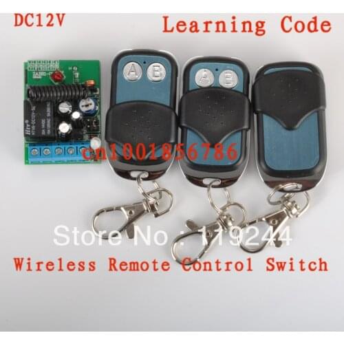 12V 1ch Electric Control Lock Wireless Remote Control switch Time Delay 3-12s garage/entrance door Controller with Latched