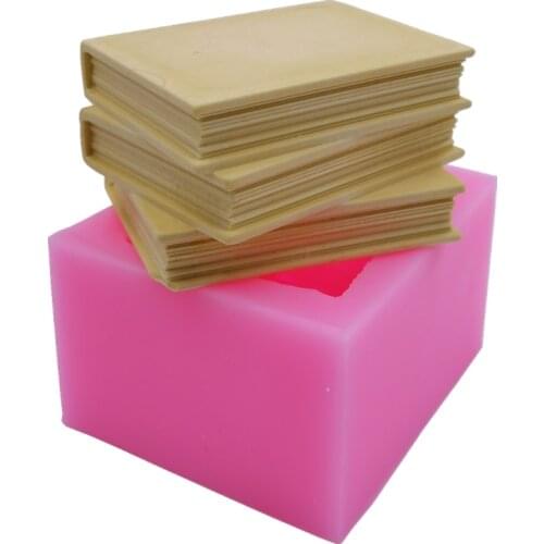 3D Book Soap Mold Handcraft Candle Wax Melt Molds Chocolate Cake Mould Aromatherapy Plaster Resin Crafts Silicone Mold Mould