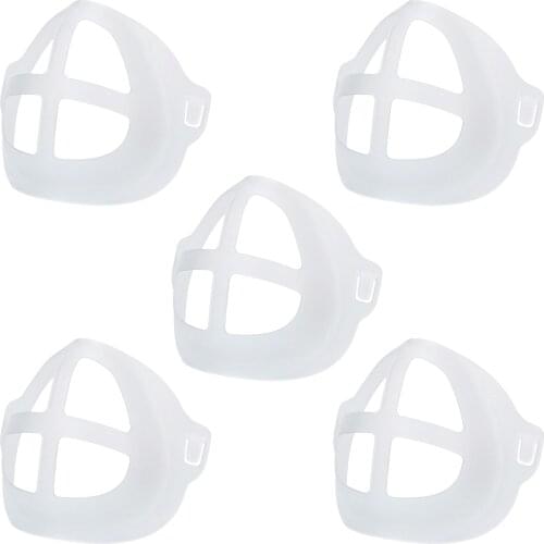 3D Mouth Mask Support Breathing Assist Help Mask Inner Cushion Bracket Food Grade Silicone Mask Holder Breathable Valve
