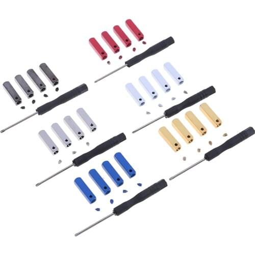 4PCS DIY Screw On Metal Aglet Replacement Shoelaces Metal Tips Mirror Gold Silver Gunmetal Head For Sneakers With Screwdriver