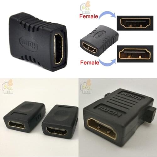 HDMI-compatible to female adapter coupler connector converter for HDTV 1080P HDTV adapter with ears 3 TYPE for choose 100 PCS
