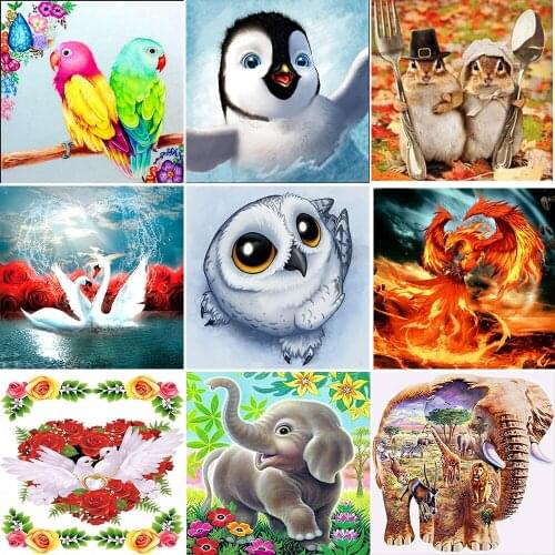 DIY Lovely Animal Craft 5D Diamond Painting Full Round & Square Resin Mosaic Embroidery Cross Stitch Kits Home Wall Decor