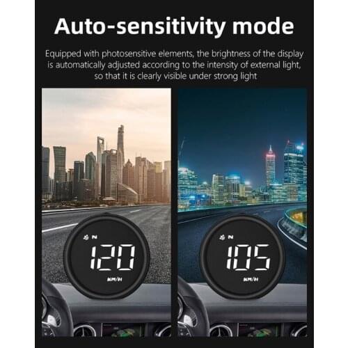 Car HUD-Head Up Display GPS Vehicle Speed Projector Overspeed Warning System Water Speedometer Speeding Measurement