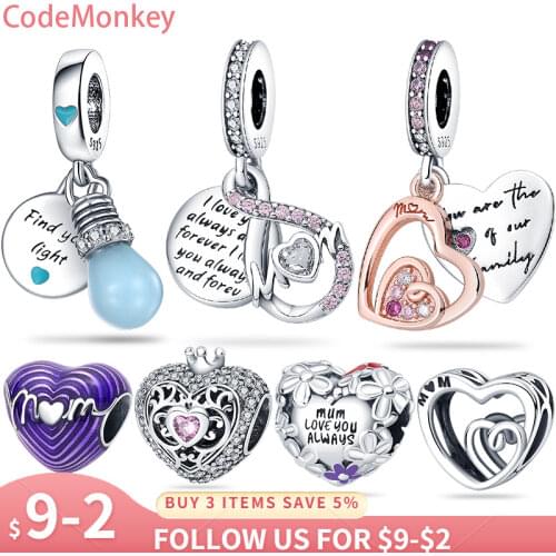 2021 New 925 Sterling Silver Cute Duck and Pink Bumbbells Charm Fit Original 3mm Bracelet&Bangle Making Fashion DIY Jewelry