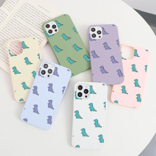 Cute Dinosaur Funda For Huawei P30 P20 Pro P40 Lite E Y6 Y7 Y9 P Smart 2019 2021 Mate Honor 9X 8X 10 20 Lite 8A 10i 20i TPU Case