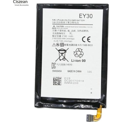 Ciszean 2300mAh / 8.7Wh EY30 Replacement Li-Polymer Battery For Motorola Moto X 2nd XT1085 XT1093 XT1095 XT1097 XT1096 Batteries