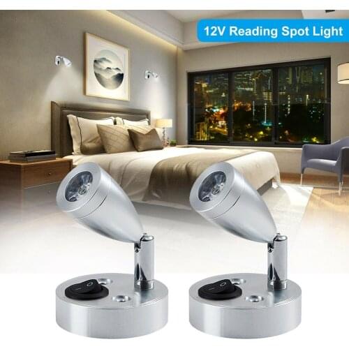 Dc 12v 3w 3000k Natural Light Led Spot Rv Bedside Lamp Caravan Boat Trailer Campervan Interior Reading Light Home Wall Lighting
