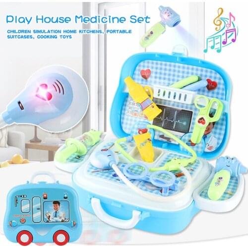Children Pretend Toy Doctor Medicine Box Play House Medical Childrens Toy For Boy Girl Early Learning Educatioanal Toys Gifts