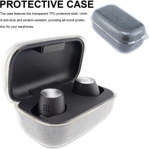 For SennheiserMomentum True Wireless 2 Earbuds TPU Clear Headphone Case Shockproof Earphone Protective Cover Shell Skin
