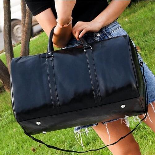 Travel Bag High Quality Solid Color Handbag 2020 New Fashion Pu Retro Short Trip Luggage High Capacity Short Duffel Bags